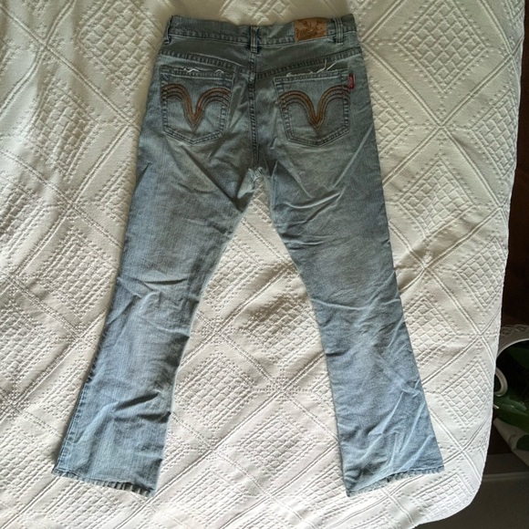 vintage low wasted light blue jeans (boot cut) - Picture 2 of 4